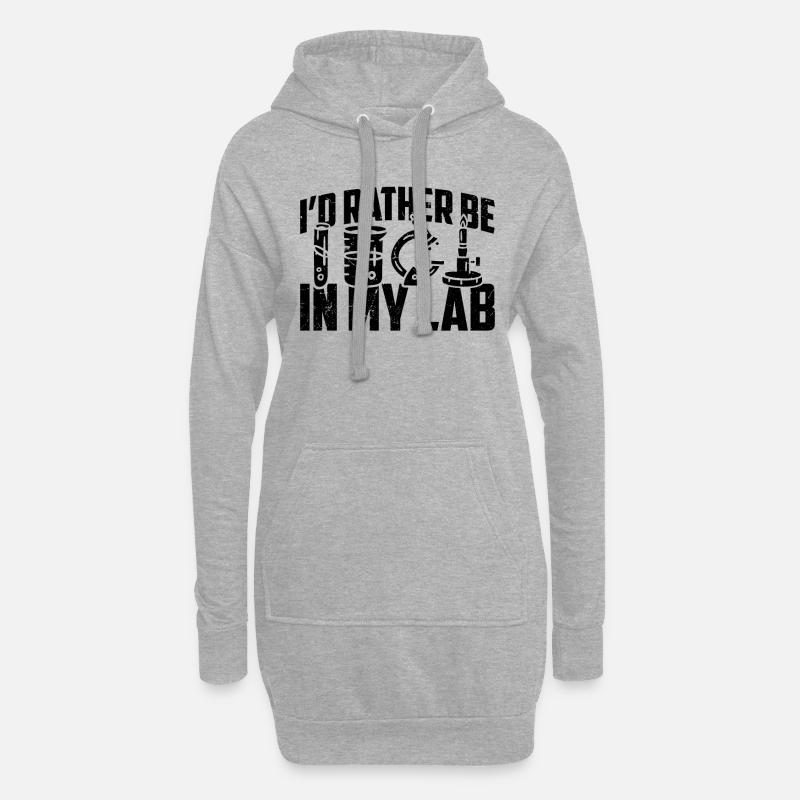 I'd Rather Be Lab Scientist Laboratory Technician - Hoodie-Kleid - Grau meliert