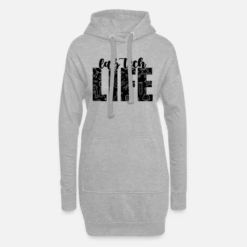 Lab Tech Life Loves Science Laboratory Technician - Hoodie-Kleid - Grau meliert
