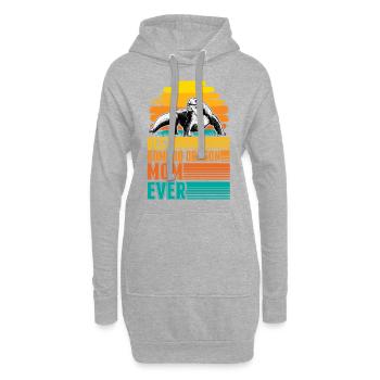 Meilleure maman dragon de Komodo Jamais Komodo Monitor Mama - Sweat-shirt à capuche long Femme - gris chiné - Devant