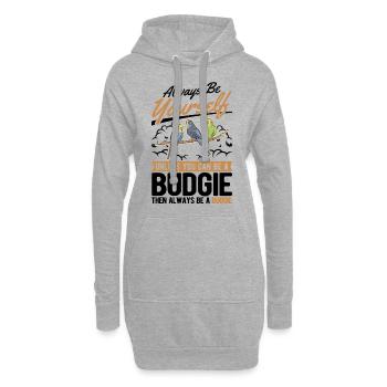 Toujours être toi-même Perruche perruche - Sweat-shirt à capuche long Femme - gris chiné - Devant