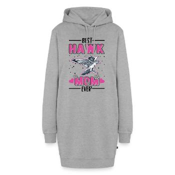 Faucons Mama Fauconnier Faucon crécerelle Fauconnerie Fauconnerie Fauconnerie Fauconnerie - Sweat-shirt à capuche long Femme - gris chiné - Devant