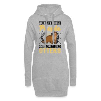 Loutre Cadeau Loutre Loutre Loutre Loutre de mer - Sweat-shirt à capuche long Femme - gris chiné - Devant