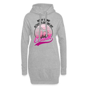 Galgo Espanol Fille Lévrier espagnol Galgo - Sweat-shirt à capuche long Femme - gris chiné - Devant