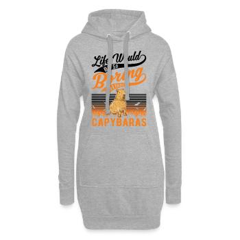 Capybara Cadeau Capibara capybara - Sweat-shirt à capuche long Femme - gris chiné - Devant