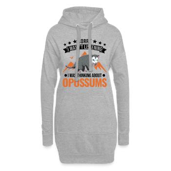 Opossum Cadeau Marsupial Opossum - Sweat-shirt à capuche long Femme - gris chiné - Devant