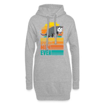 Best Opossum Mom Ever Opossum Mama Beutelratte - Hoodie-Kleid - Grau meliert - Vorne