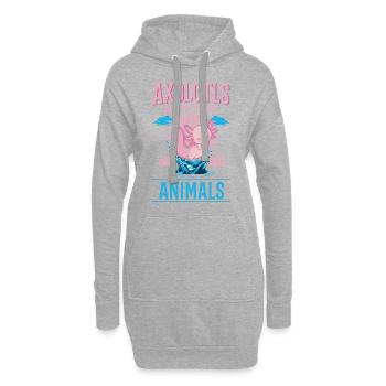 Axolotl Spirit Animal Tailed Amphibian - Sweat-shirt à capuche long Femme - gris chiné - Devant