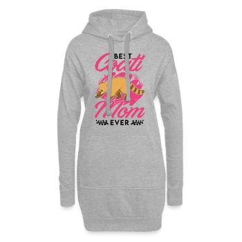 Meilleure maman Coati de tous les temps Nasenbär Mama - Sweat-shirt à capuche long Femme - gris chiné - Devant