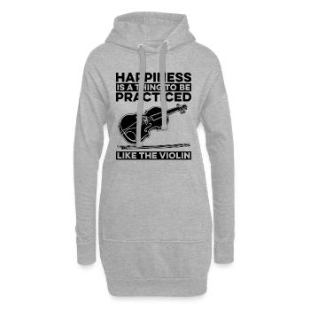Happiness Is A Thing To Violin Musical Violinist - Hoodie-Kleid - Grau meliert - Vorne