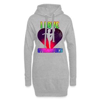 Gymnastique Gymnastique Gymnaste Sport - Sweat-shirt à capuche long Femme - gris chiné - Devant