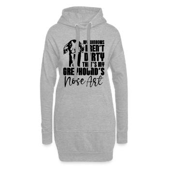 Mon Windows Greyhound Racing Rescue Greyhound Racer - Sweat-shirt à capuche long Femme - gris chiné - Devant
