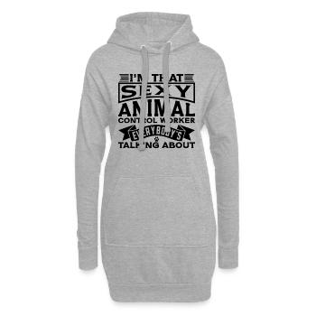 Je suis cet officier des animaux sexy Officier des animaux de la police - Sweat-shirt à capuche long Femme - gris chiné - Devant