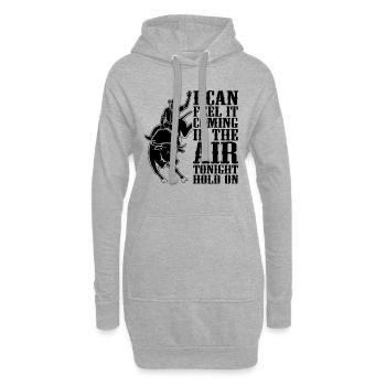 I Can Feel It Coming Bull Riding Cowboy Bull Rider - Hoodie-Kleid - Grau meliert - Vorne