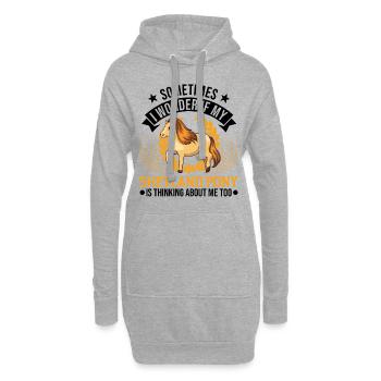 Shetland Pony Cadeau Shetland Pony Shetty - Sweat-shirt à capuche long Femme - gris chiné - Devant