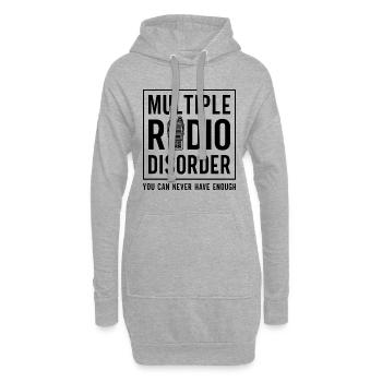 Opérateur radio amateur de canaux de désordre radio multiples - Sweat-shirt à capuche long Femme - gris chiné - Devant
