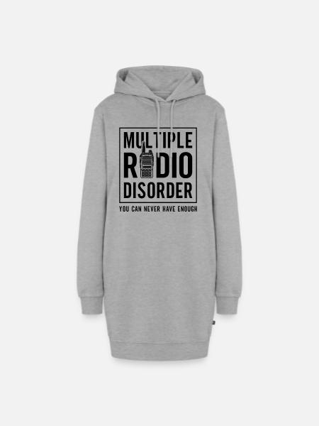 Multiple Radio Disorder Channel Ham Radio Operator - Hoodie-Kleid - Grau meliert