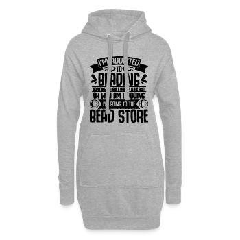 I'm Addicted To Beading Crafts Beadworker Beader - Hoodie-Kleid - Grau meliert - Vorne