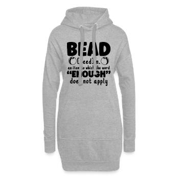 Bead An Item To Which Beading Loves Jewelry Beader - Hoodie-Kleid - Grau meliert - Vorne