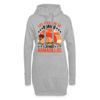 Cadeau de tatou Maître à l’omet - Sweat-shirt à capuche long Femme - gris chiné - Devant
