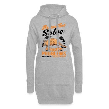 Cadeau de tatou Maître à l’omet - Sweat-shirt à capuche long Femme - gris chiné - Devant