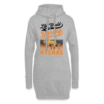 Hyäne Geschenk Erdwolf Hyena - Hoodie-Kleid - Grau meliert - Vorne