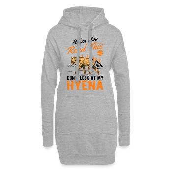 Hyäne Geschenk Erdwolf Hyena - Hoodie-Kleid - Grau meliert - Vorne