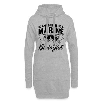 Is Anyone Here A Marine Science Marine Biologist - Hoodie-Kleid - Grau meliert - Vorne