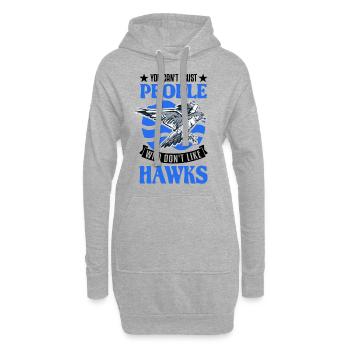 Falke Falkner Turmfalke Falknerei Falkner - Hoodie-Kleid - Grau meliert - Vorne