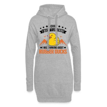 Rubber Duck Gift Squeaky Duck Bathing Duck - Sweat-shirt à capuche long Femme - gris chiné - Devant