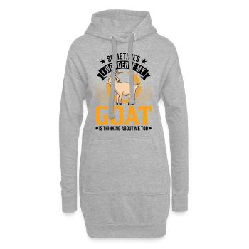 Ziegen Geschenk Ziegenwirt Ziege - Hoodie-Kleid - Grau meliert - Vorne