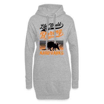 Aardvark Cadeau Aardvark - Sweat-shirt à capuche long Femme - gris chiné - Devant