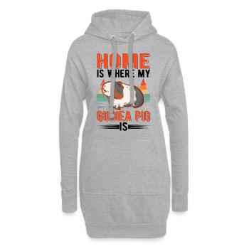 Cochons d’Inde à la maison Cochon d’Inde - Sweat-shirt à capuche long Femme - gris chiné - Devant