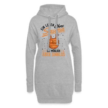 Ein Leben ohne Sauna ist möglich Aber sinnlos - Hoodie-Kleid - Grau meliert - Vorne