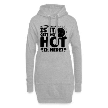 Is It Getting Hot Climate Global Warming Advocate - Hoodie-Kleid - Grau meliert - Vorne