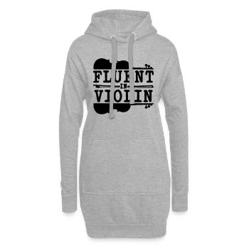 Fluent In Violin Loves Classical Music Violinist - Hoodie-Kleid - Grau meliert - Vorne