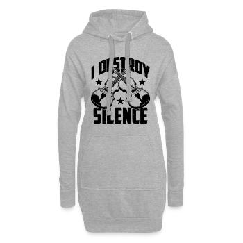 I Destroy Silence Violin Classical Music Violinist - Hoodie-Kleid - Grau meliert - Vorne