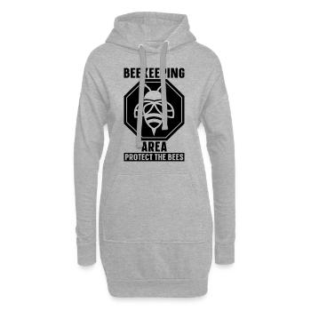 L’apiculture est protégée Les abeilles Insecte Apiculteur - Sweat-shirt à capuche long Femme - gris chiné - Devant