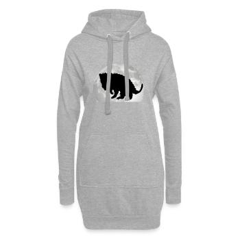 Opossum Lune Opossum Marsupial - Sweat-shirt à capuche long Femme - gris chiné - Devant