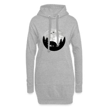 Opossum Lune Opossum Marsupial - Sweat-shirt à capuche long Femme - gris chiné - Devant