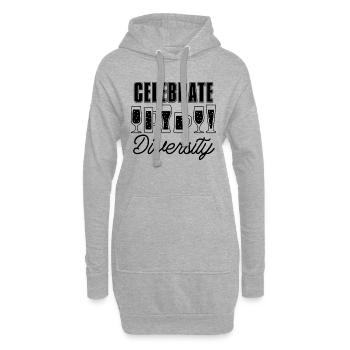 Celebrate Diversity Beer Brewing Hops Beer Brewer - Hoodie-Kleid - Grau meliert - Vorne