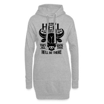 Quand l’enfer se déchaîne et le torero Bull Rider - Sweat-shirt à capuche long Femme - gris chiné - Devant