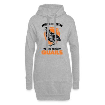 Warnung Wachtel Wachtelzucht Wachtelzüchter - Hoodie-Kleid - Grau meliert - Vorne