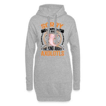 Axolotl Geschenk Schwanzlurch Axolotl - Hoodie-Kleid - Grau meliert - Vorne