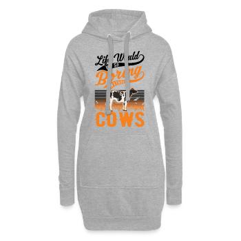Vache Éleveurs de bovins Agriculteur Vaches - Sweat-shirt à capuche long Femme - gris chiné - Devant