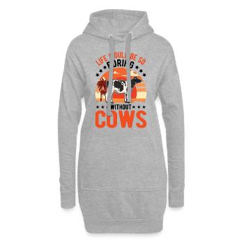 Vache Éleveurs de bovins Agriculteur Vaches - Sweat-shirt à capuche long Femme - gris chiné - Devant