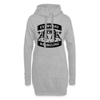 Everyday I'm Barreling Horse Riding Barrel Racer - Hoodie-Kleid - Grau meliert - Vorne