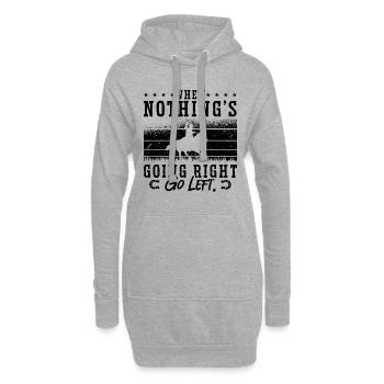 Quand rien ne va Retro Steer Roping Horseman - Sweat-shirt à capuche long Femme - gris chiné - Devant