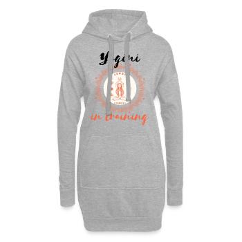 Yogini in training - Hoodie-Kleid - Grau meliert - Vorne