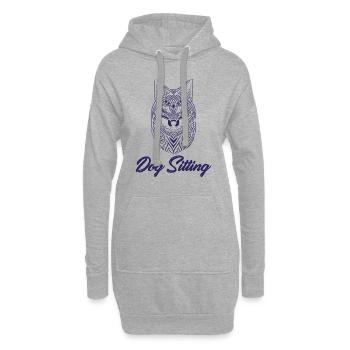 Hundesitting, Hundesitter-Profis, Kunst. - Hoodie-Kleid - Grau meliert - Vorne
