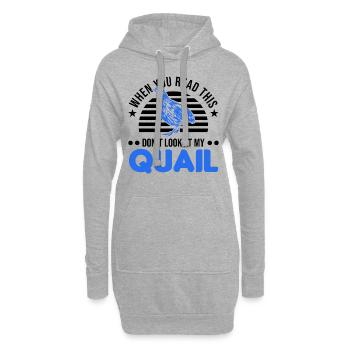Avertissement caille reproductrice de cailles éleveur de cailles - Sweat-shirt à capuche long Femme - gris chiné - Devant